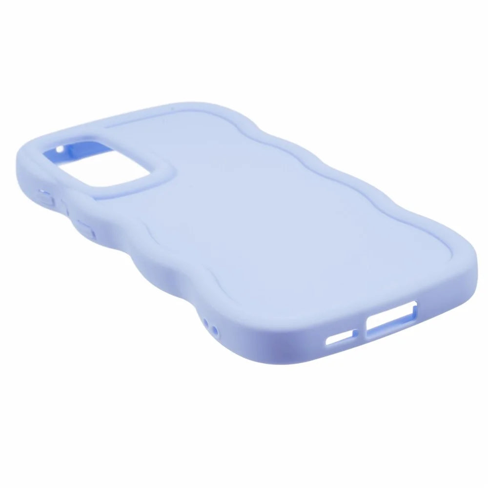 For Samsung Galaxy S24 FE Case TPU Protective Phone Cover Unique Curly Wave Frame - Purple - 4
