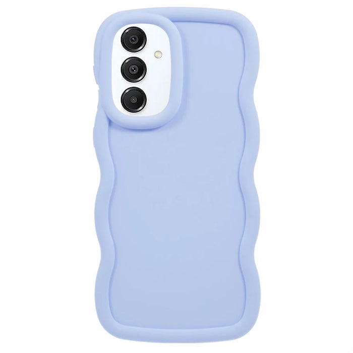 For Samsung Galaxy A16 4G / 5G Case TPU Protective Phone Cover Unique Curly Wave Frame - Purple - 1