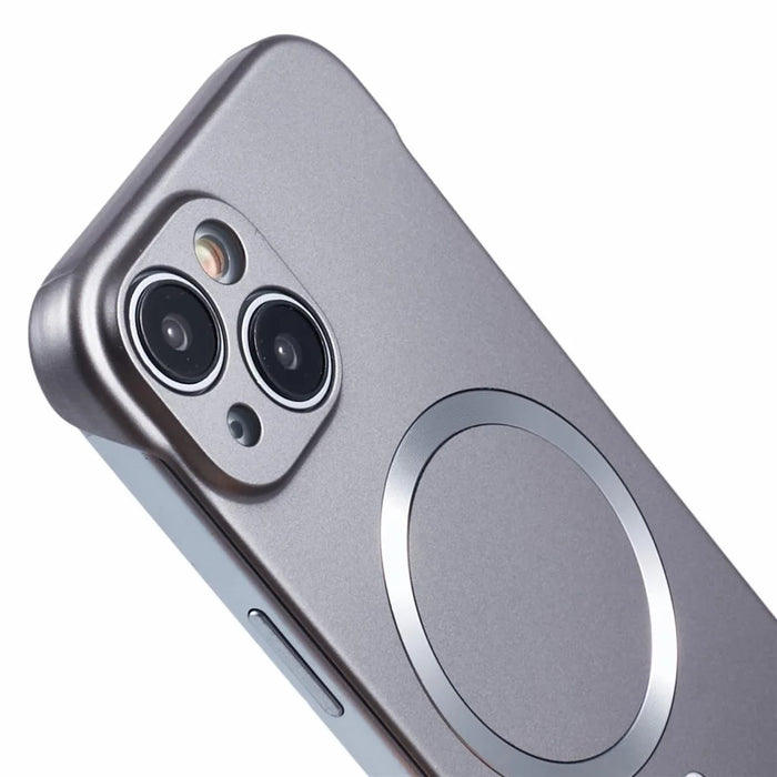 For iPhone 14 Case Compatible with MagSafe Hard PC Frameless Phone Cover - Grey - 6