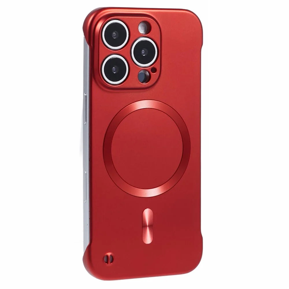 For iPhone 14 Pro Max Case Compatible with MagSafe Hard PC Frameless Phone Cover - Red - 1