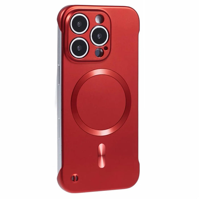 For iPhone 16 Pro Case Compatible with MagSafe Hard PC Frameless Phone Cover - Red - 1