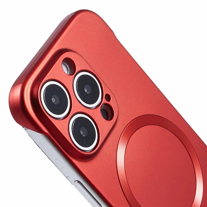 For iPhone 16 Pro Case Compatible with MagSafe Hard PC Frameless Phone Cover - Red - 6