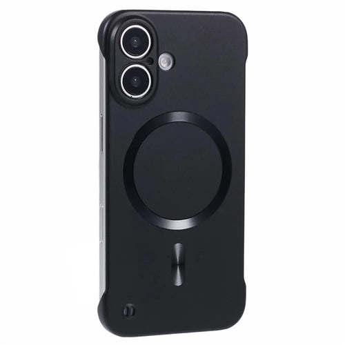 For iPhone 16 Plus Case Compatible with MagSafe Hard PC Frameless Phone Cover - Black - 1