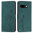 For Google Pixel 9a Case Viewing Stand PU Leather Phone Cover Imprinted Pattern - Green - 1