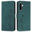 For Samsung Galaxy A56 5G Case Viewing Stand PU Leather Phone Cover Imprinted Pattern - Green - 1