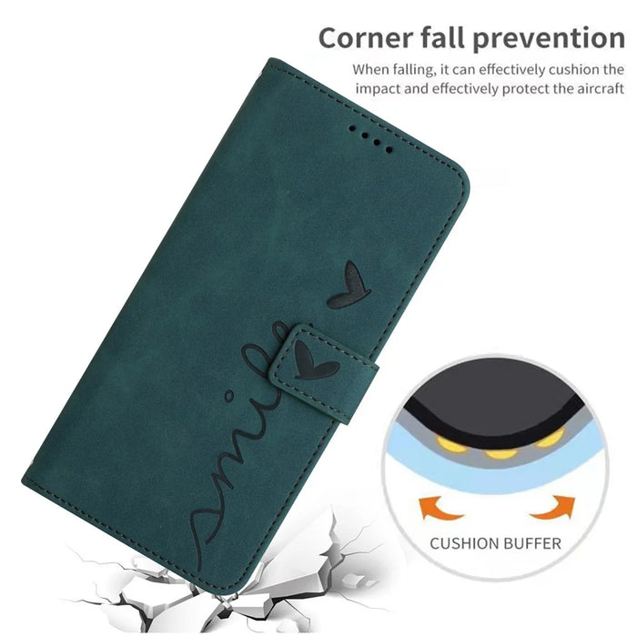 For Samsung Galaxy A56 5G Case Viewing Stand PU Leather Phone Cover Imprinted Pattern - Green - 4