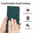 For Samsung Galaxy A56 5G Case Viewing Stand PU Leather Phone Cover Imprinted Pattern - Green - 7