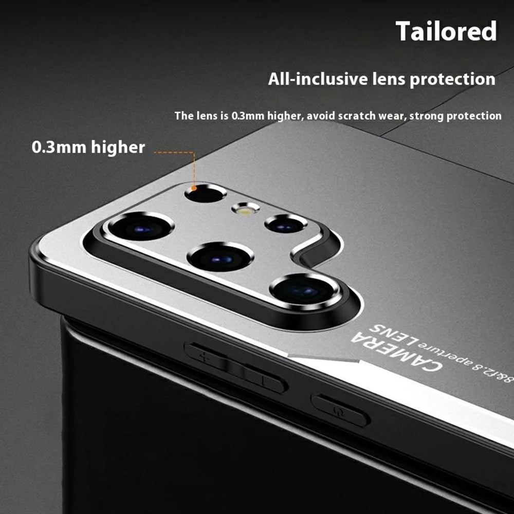 For Samsung Galaxy S25 Ultra Phone Case Aluminium Alloy TPU PC Back Cover - Gold - 5