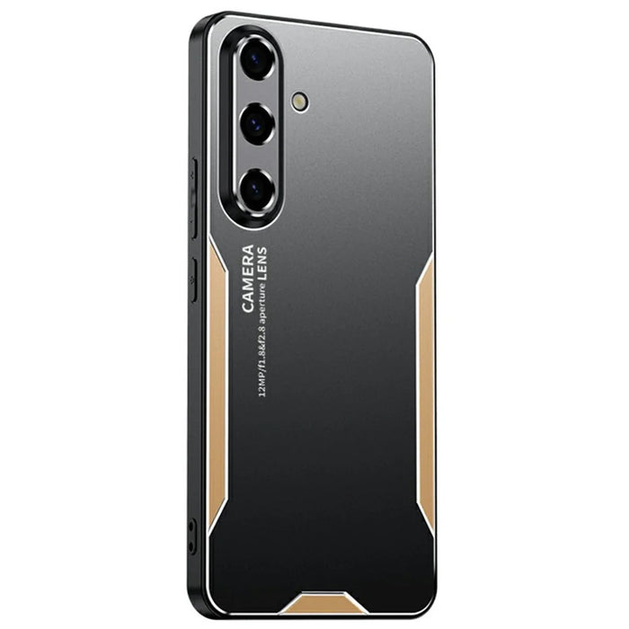 For Samsung Galaxy S25+ Phone Case Aluminium Alloy TPU PC Back Cover - Gold - 1