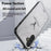 For Samsung Galaxy S25 Case Deer Pattern Cloth Texture PU Leather Hybrid Phone Cover - Grey - 3