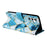 For Samsung Galaxy S25+ / S24+ Case Lacquered Marble Pattern Leather Phone Cover - Blue - 4