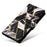 For Samsung Galaxy S25 Ultra Case Lacquered Marble Pattern Leather Phone Cover - Black - 5