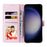 For Samsung Galaxy S25 / S24 Case RFID Blocking Flower Leather Phone Cover - Rose Flower - 2
