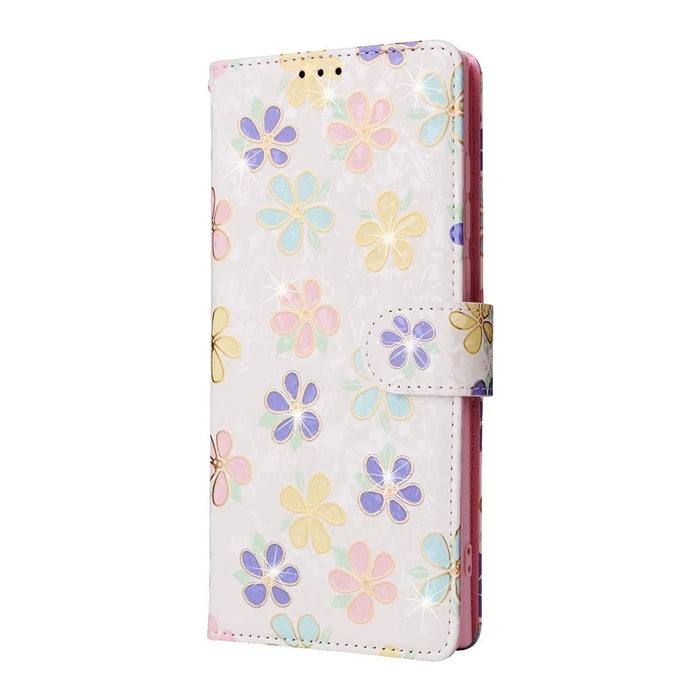 For Samsung Galaxy S25 Ultra Case RFID Blocking Flower Leather Phone Cover - Colorful Flower - 6