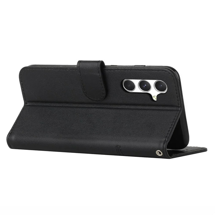 For Samsung Galaxy A56 5G Case Stand Flip Protective Leather Phone Cover - Black - 3