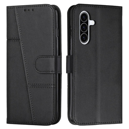 For Samsung Galaxy A56 5G Case Stand Flip Protective Leather Phone Cover - Black - 1