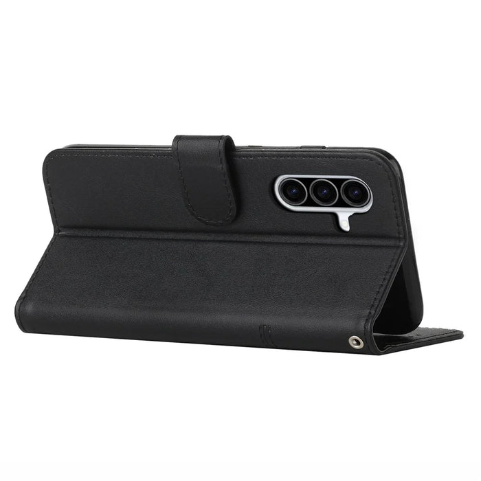 For Samsung Galaxy A56 5G Case Stand Flip Protective Leather Phone Cover - Black - 3