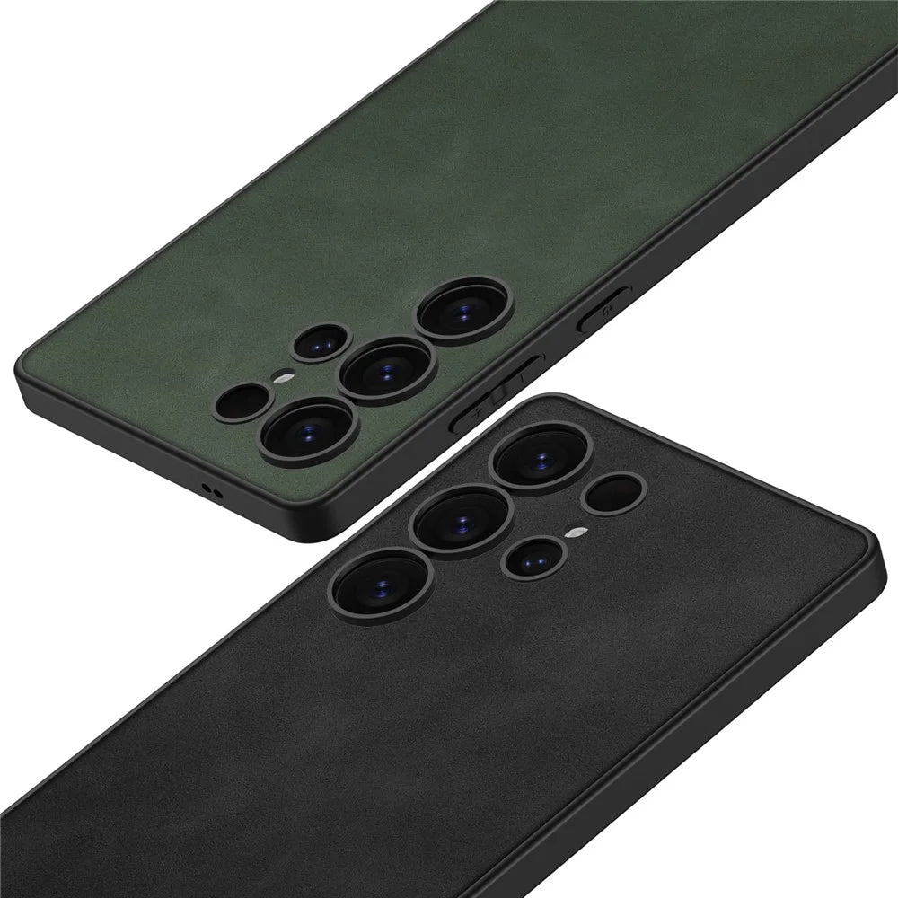 GKK For Samsung Galaxy S25 Ultra Case Skin-Touch Matte PU+TPU+PC Anti-Drop Phone Cover - Brown - 3