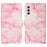 For Samsung Galaxy A36 5G Case Pattern PU Leather Flip Phone Cover - Pink Marble - 1