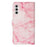 For Samsung Galaxy A36 5G Case Pattern PU Leather Flip Phone Cover - Pink Marble - 6