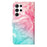 For Samsung Galaxy S25 Ultra Case Pattern PU Leather Flip Phone Cover - Pink Green Marble - 6