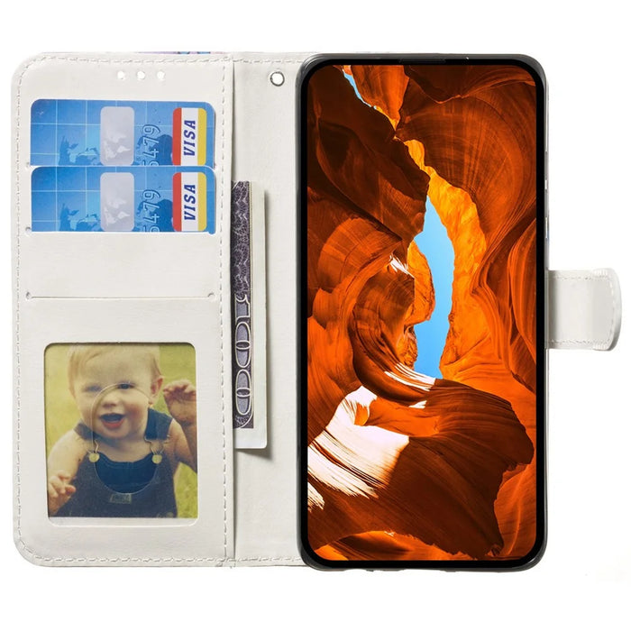 For Samsung Galaxy A56 5G Case Pattern Leather Wallet Phone Cover with Card Holder - Wolf - 2