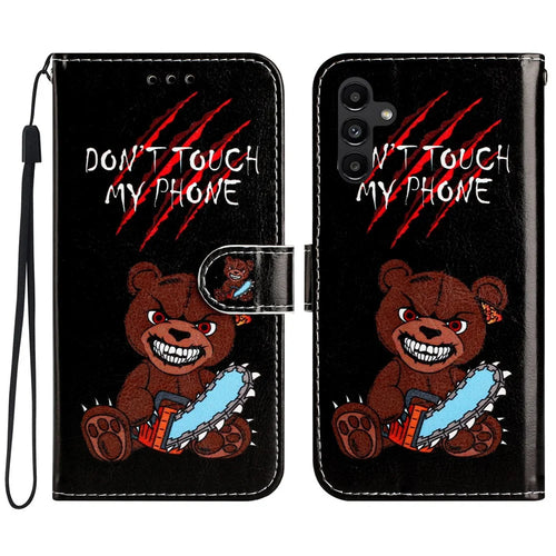 For Samsung Galaxy A56 5G Wallet Case Printed Pattern Design Leather Phone Cover - Don't Touch My Phone - 1