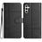 For Samsung Galaxy A56 5G Case Line Imprinted PU Leather Wallet Phone Cover - Black - 1