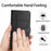 For Samsung Galaxy A56 5G Case Line Imprinted PU Leather Wallet Phone Cover - Black - 5