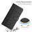 For Samsung Galaxy A56 5G Case Line Imprinted PU Leather Wallet Phone Cover - Black - 6