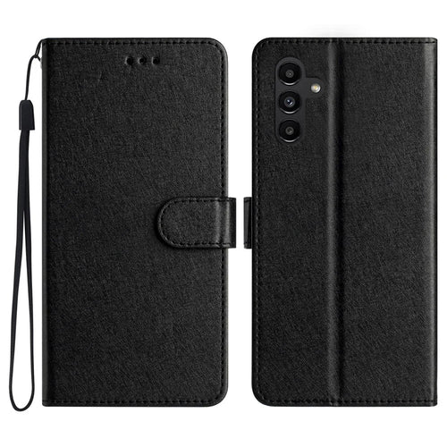 For Samsung Galaxy A56 5G Wallet Case Leather Folio Phone Cover Magnetic Clasp - Black - 1
