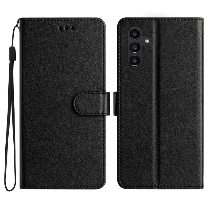 For Samsung Galaxy A56 5G Wallet Case Leather Folio Phone Cover Magnetic Clasp - Black - 1