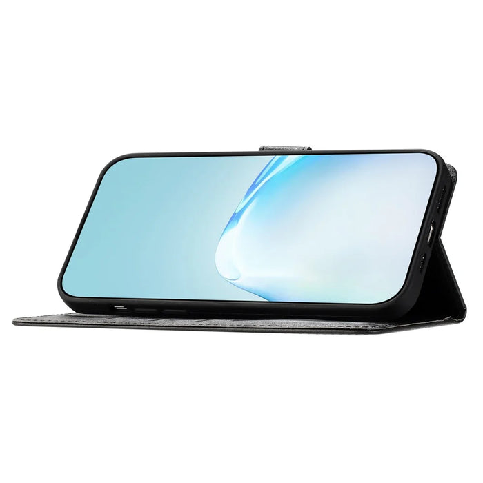 For Samsung Galaxy A56 5G Wallet Case Leather Folio Phone Cover Magnetic Clasp - Black - 2