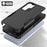 For Samsung Galaxy S25+ Case 2-in-1 PC+TPU Shockproof Phone Cover - Black - 4