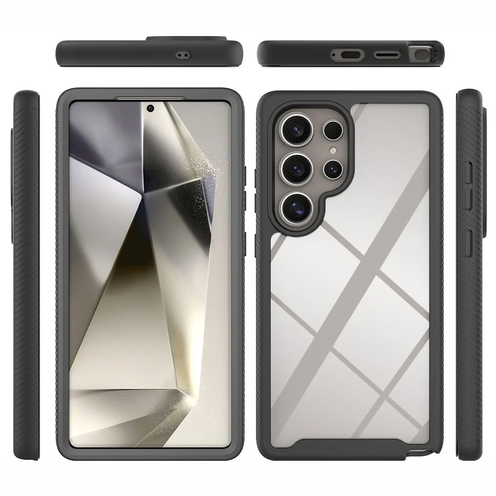 For Samsung Galaxy S25 Ultra Case Anti-Drop 2-in-1 PC+TPU Phone Cover - Black - 2