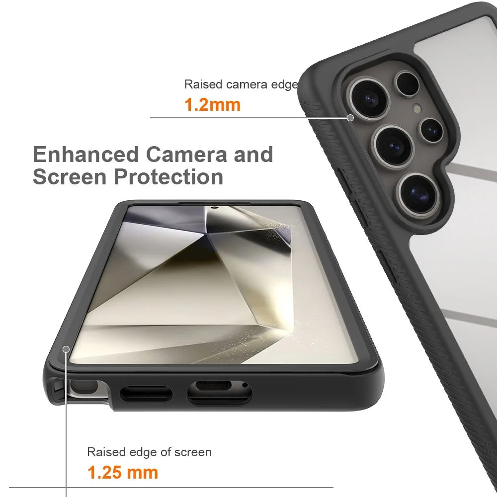 For Samsung Galaxy S25 Ultra Case Anti-Drop 2-in-1 PC+TPU Phone Cover - Black - 4