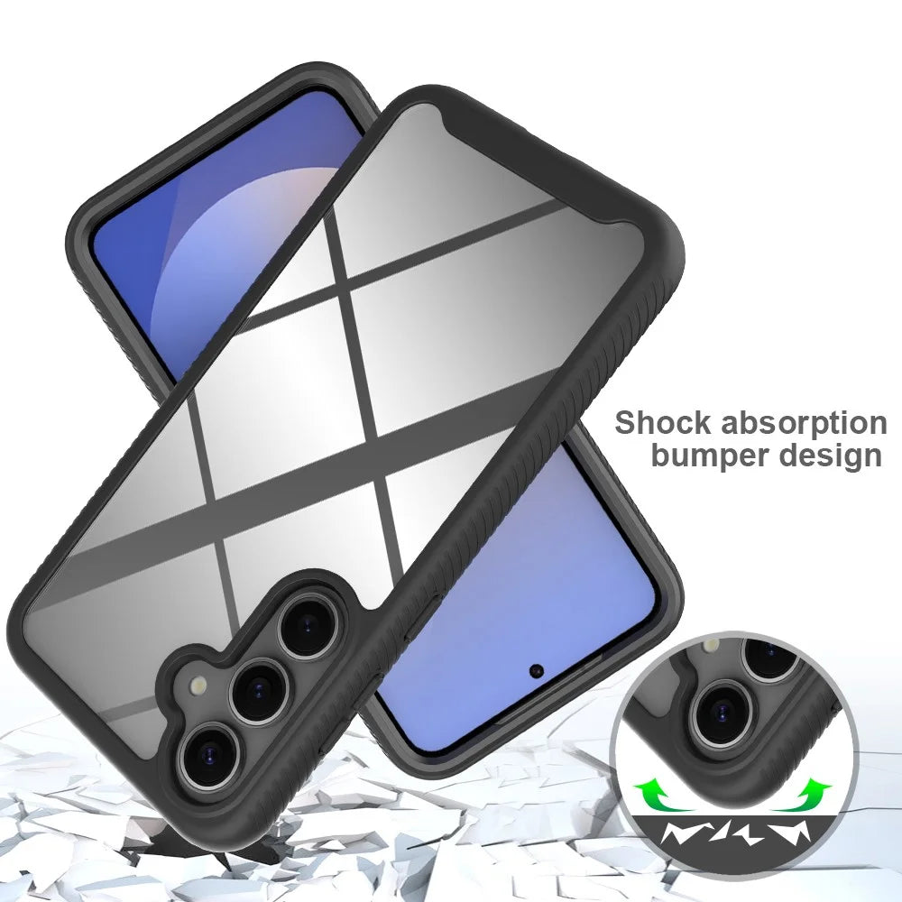 For Samsung Galaxy S25+ Case Anti-Drop 2-in-1 PC+TPU Phone Cover - Black - 6