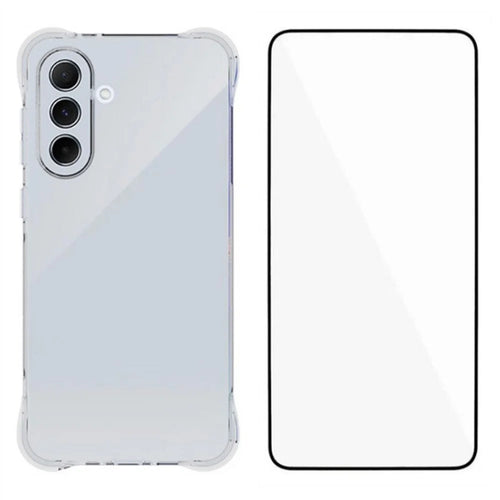 WANLONFENG WL Series for Samsung Galaxy A56 5G TPU Case 2.0mm Phone Cover with Tempered Glass Film - 1