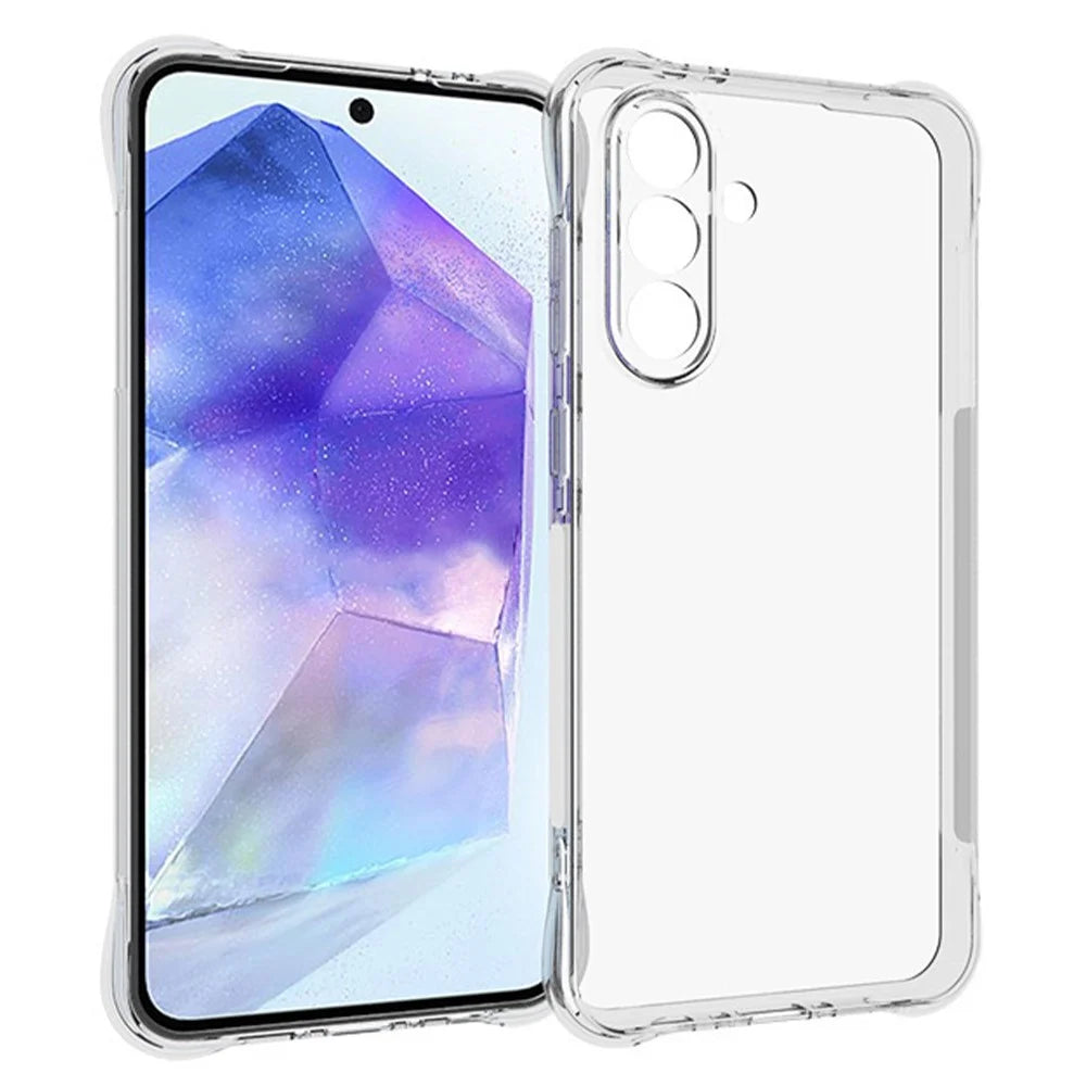 WANLONFENG WL Series for Samsung Galaxy A56 5G TPU Case 2.0mm Phone Cover with Tempered Glass Film - 2