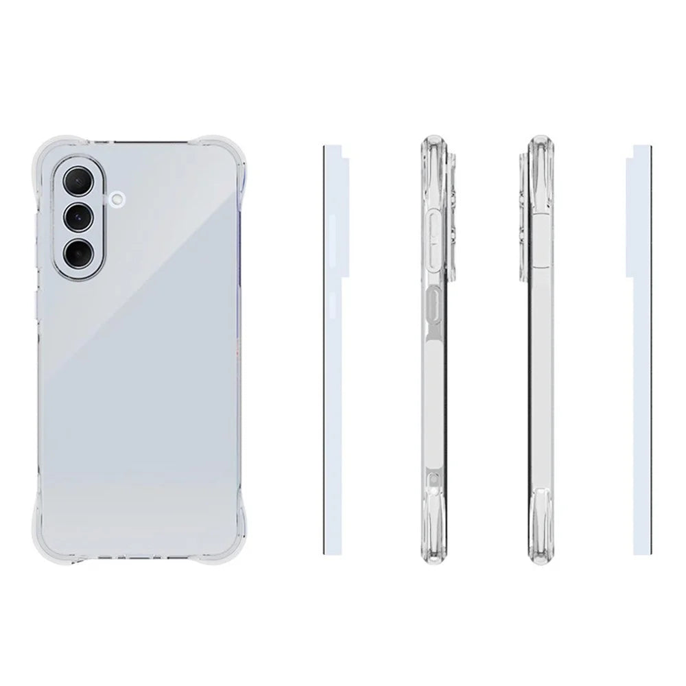 WANLONFENG WL Series for Samsung Galaxy A56 5G TPU Case 2.0mm Phone Cover with Tempered Glass Film - 5