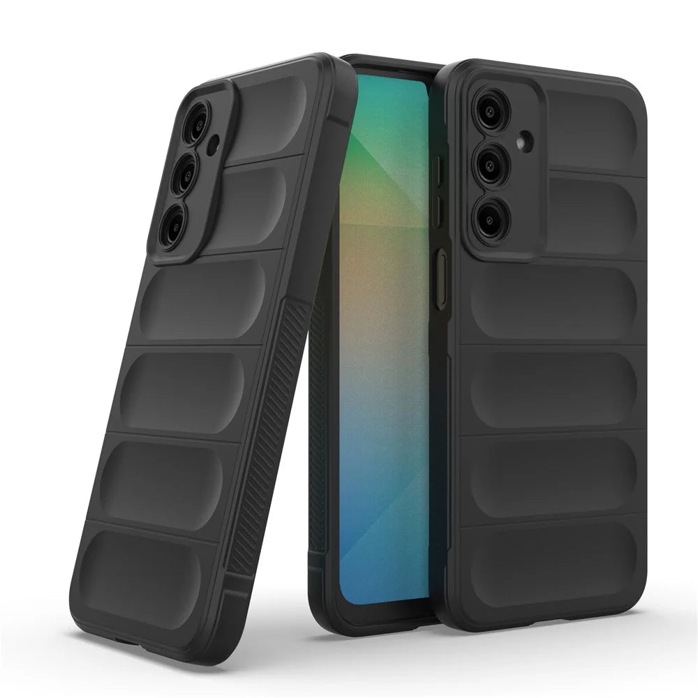For Samsung Galaxy A56 5G Case Anti-Drop Soft TPU Rugged Phone Back Cover - Black - 4