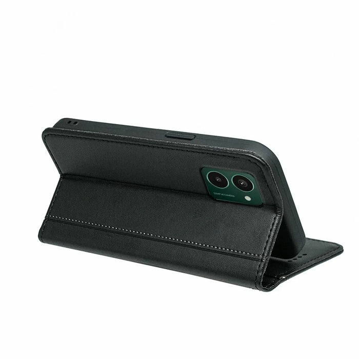 HX01 For HMD Pulse Pro Wallet Case Magnetic Closing PU Leather Phone Cover - Black - 4