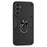 For Samsung Galaxy S25+ Case PC+TPU Drop Defend Phone Cover with Ring Kickstand - Black - 1