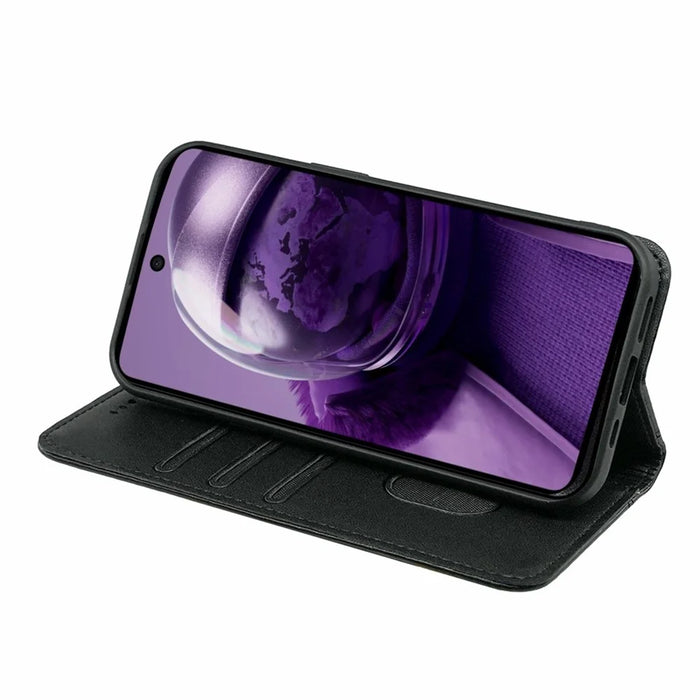 HX01 For HMD Pulse  /  Pulse+ Wallet Case Magnetic Closing PU Leather Phone Cover - Black - 3