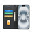 HX01 For iPhone 16 Wallet Case Magnetic Closing PU Leather Phone Cover - Black - 2