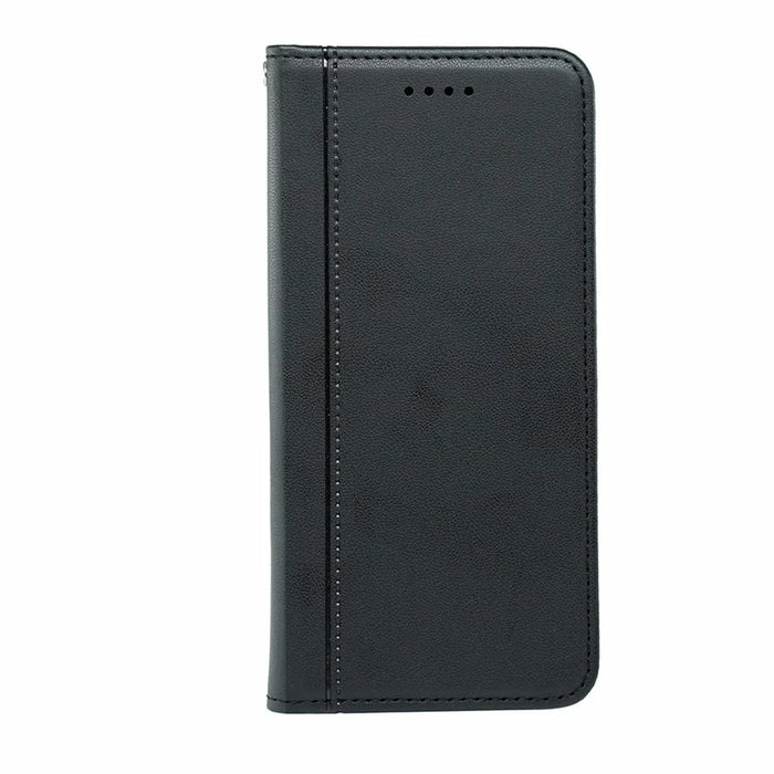 HX01 For iPhone 16 Wallet Case Magnetic Closing PU Leather Phone Cover - Black - 5
