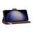 For Samsung Galaxy S25 / S24 Case Zipper Wallet Multiple Card Slots Leather Phone Cover - Wine Red - 5