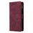 For Samsung Galaxy S25 / S24 Case Zipper Wallet Multiple Card Slots Leather Phone Cover - Wine Red - 7