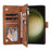 For Samsung Galaxy S25+ / S24+ Case Zipper Wallet Multiple Card Slots Leather Phone Cover - Brown - 3