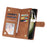 For Samsung Galaxy S25+ / S24+ Case Zipper Wallet Multiple Card Slots Leather Phone Cover - Brown - 4